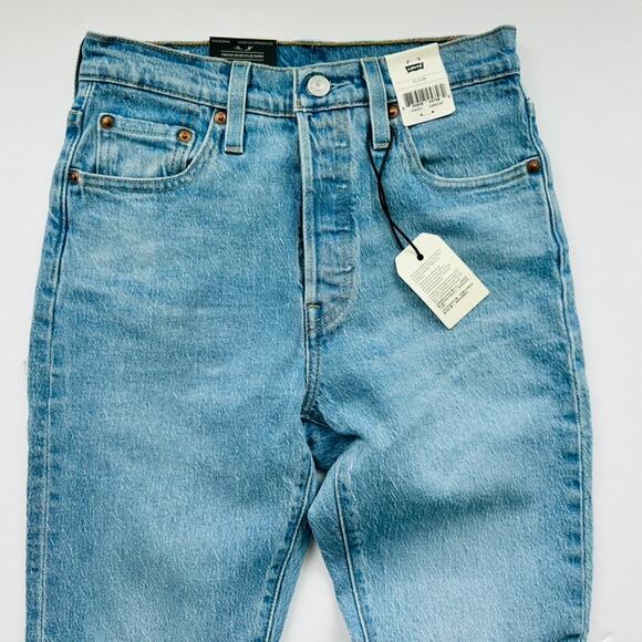 Levi's 501 Skinny High Waist Button Fly Butt Ass Rip Custom NEW 25 x 28 - Picture 4 of 8